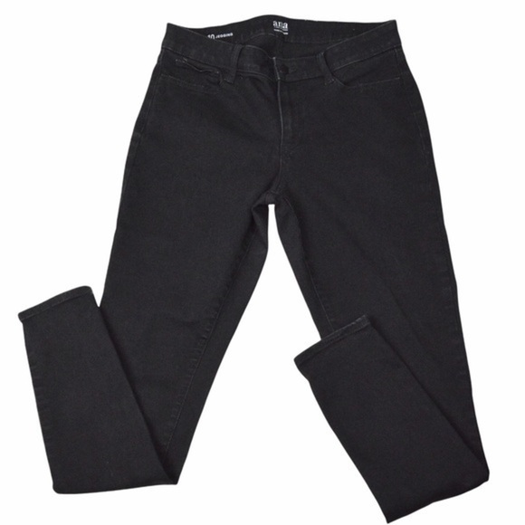 A‎ New Approach a.n.a. Black Stretchy Mid-Rise Jeggings, Size 10L - Picture 1 of 8